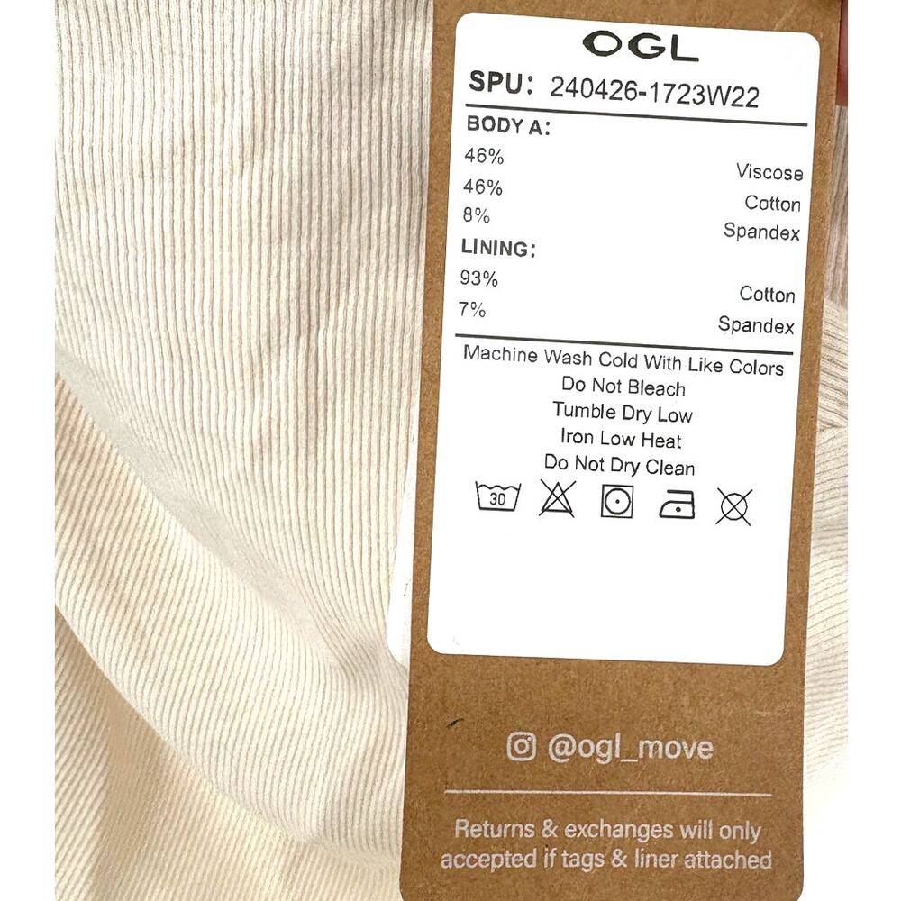 OGL Top Size M NEW Boat Neck Ruched Elastic Open Back Brami Tank Ivory Cream - Picture 7 of 15